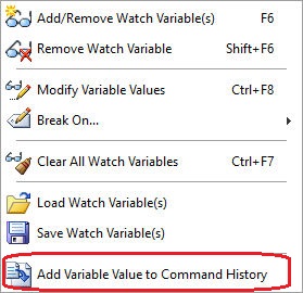 AddVarValuetoCmdHistory