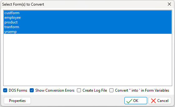 ConvertDOSForms