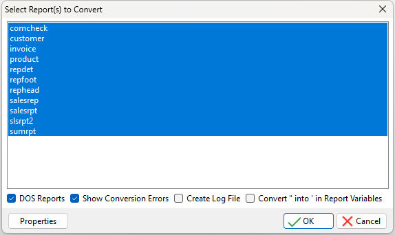 ConvertDOSReports