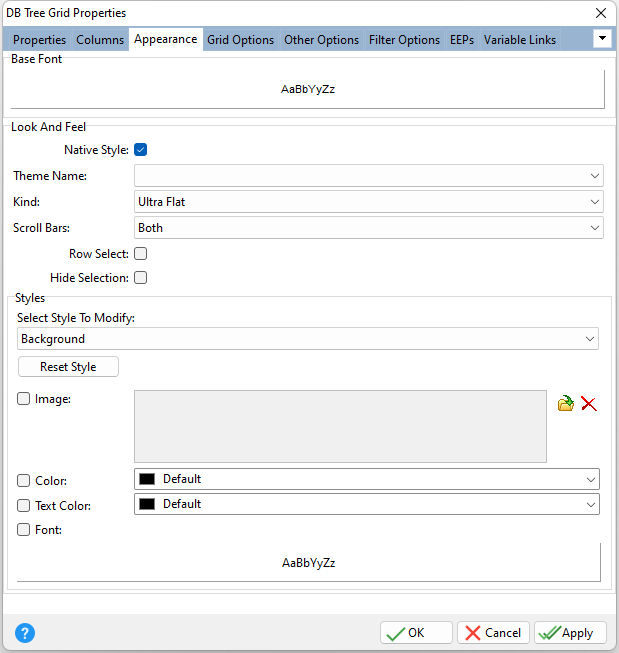 DBTreeGrid_Appearance