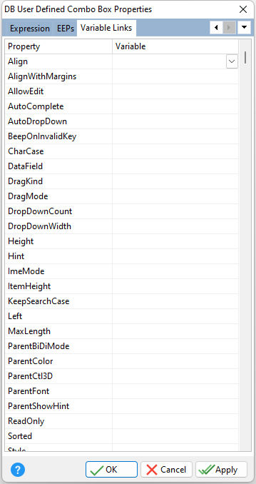 DBUserDefinedComboBox_VarLinks