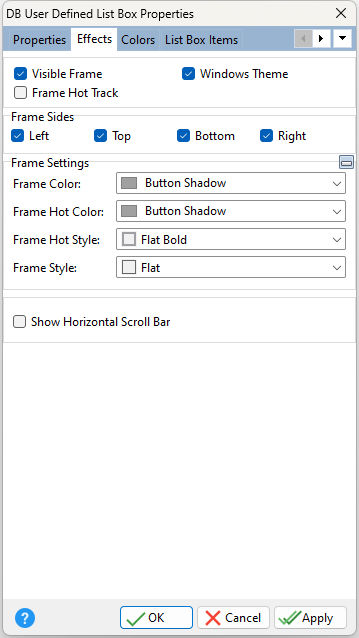 DBUserDefinedListBox_Effects