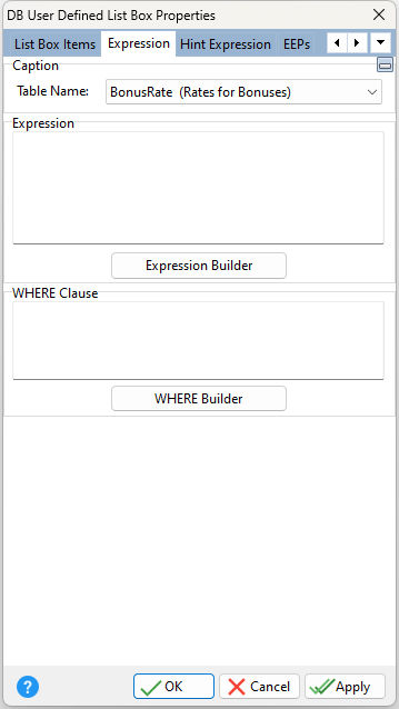 DBUserDefinedListbox_Expression