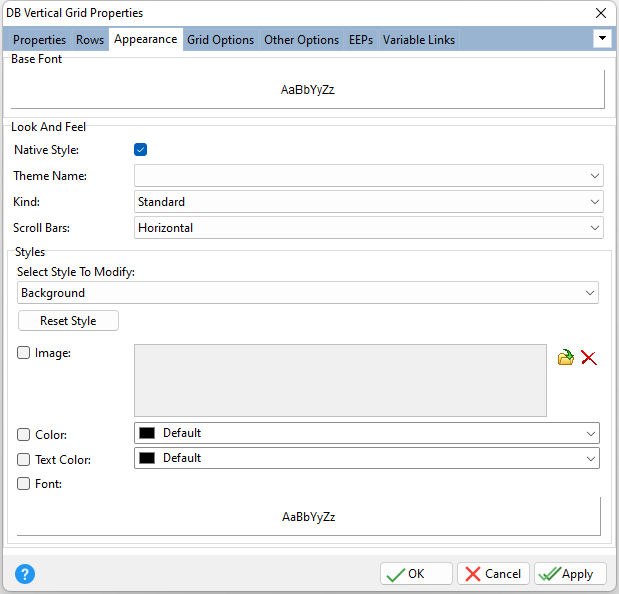 DBVerticalGrid_Appearance