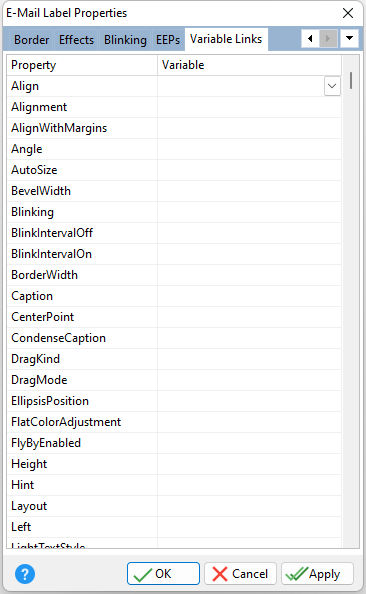 EMailLabel_VarLinks