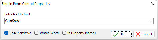 FindInControlPropertiesForms