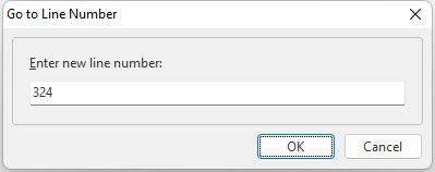 GoToLineNumber