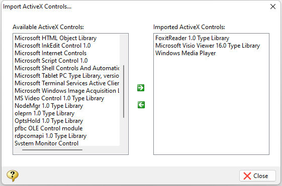 ImportActiveX