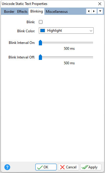UnicodeStaticText_Blinking