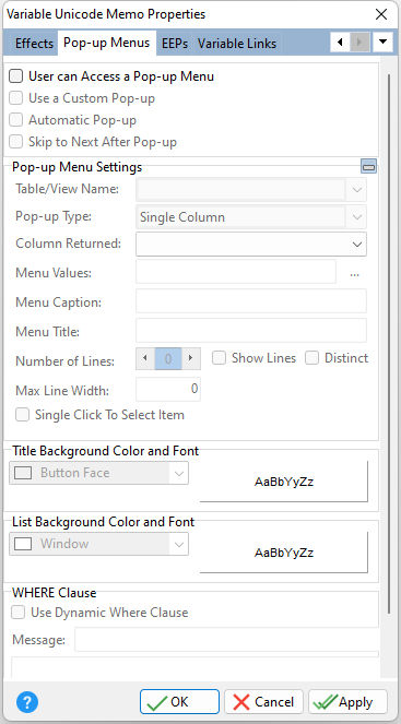 VarUnicodeMemo_Pop-upMenu