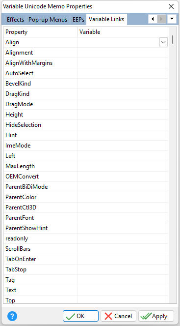 VarUnicodeMemo_VarLinks